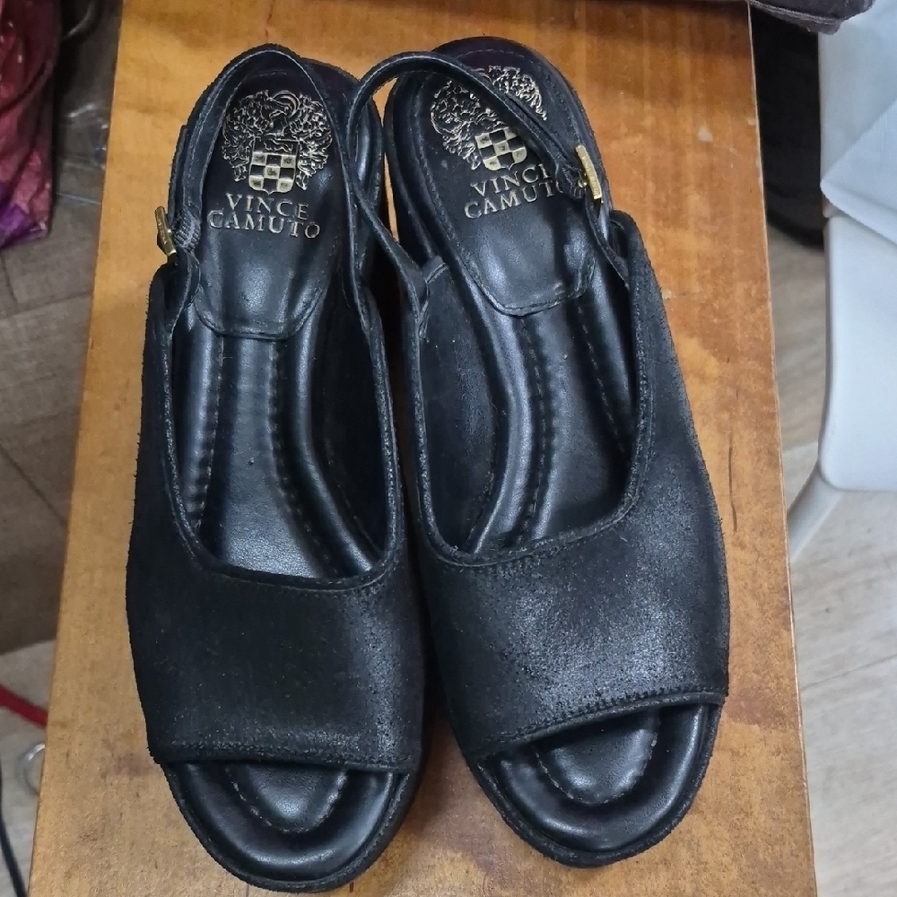 Vince Camuto Black Slingback Sandals